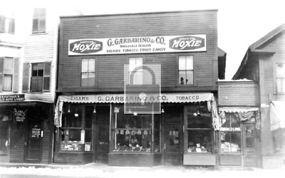 G Garbarino & Co Store Cigars Moxie Soda Washington New York NY Reprint Postcard
