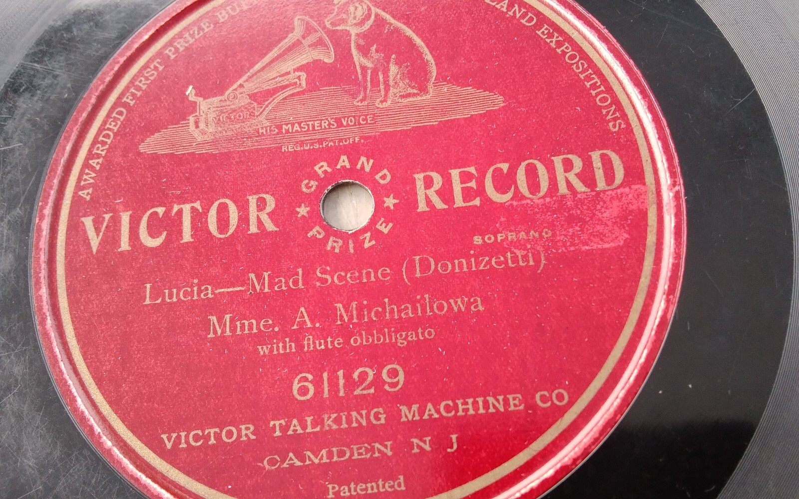 Mme. A. Michailowa 78rpm Single 10-inch Victor Records