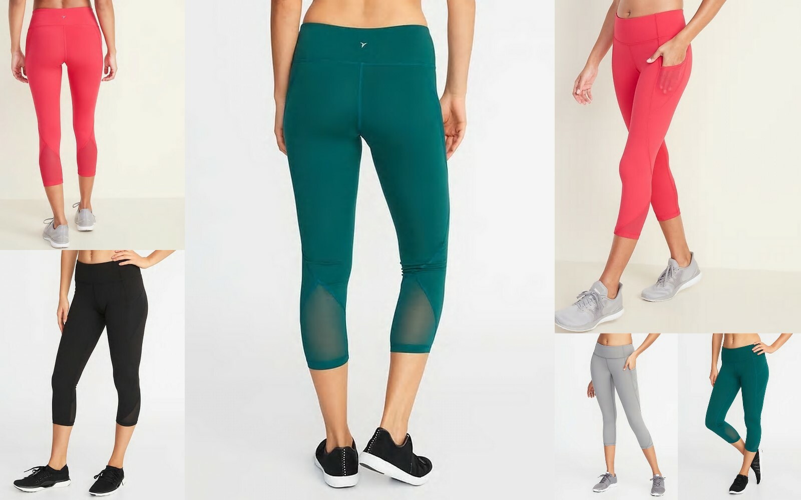 

NWT Old Navy Go-Dry со средней посадкой и сетчатой отделкой, компрессионные укороченные леггинсы-капри для йоги, U-pick