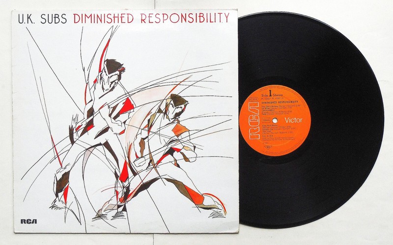 Uk Subs - Diminished Responsibility Lp Germany Press Urban Dogs Vibrators Punk