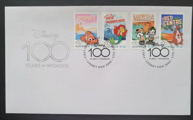 Australia 2023 / The 100th Anniversary of Disney / FDC(gummed stamps)