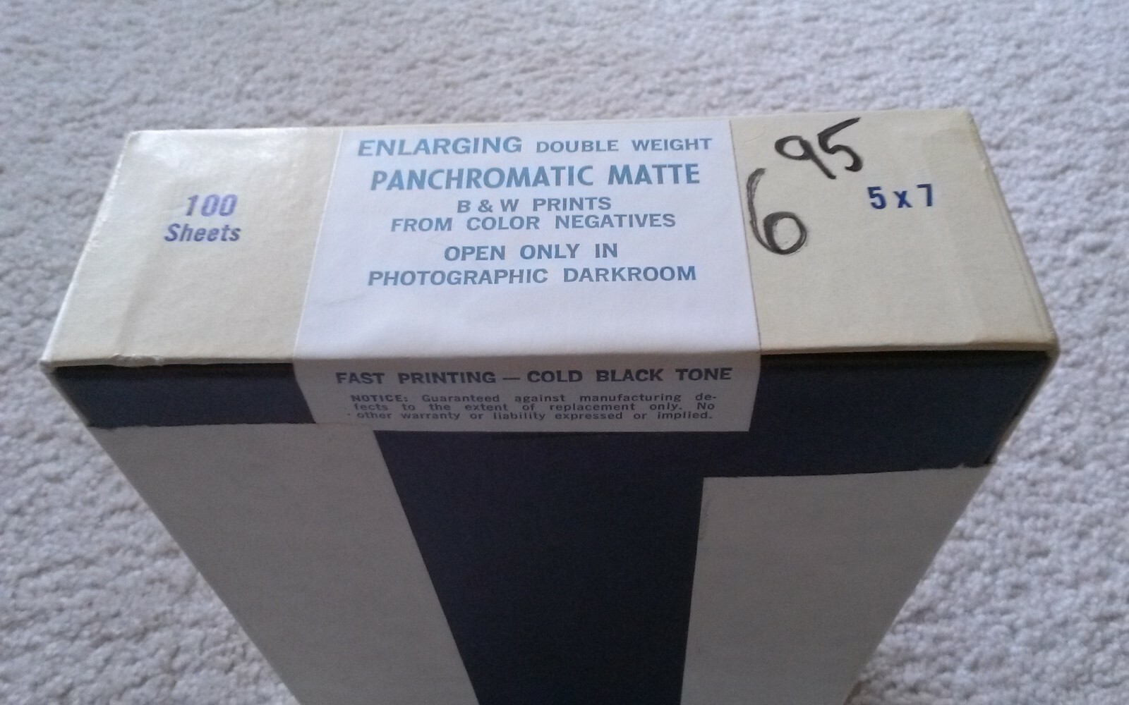 vintage FSC photographic paper 5 X 7 sheet medium + double weight 2 boxes 100 ea