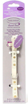 Kathy Ireland Loved Ones Gracie & Delilah Studded Dog Collar XS 8-10 In Silencer