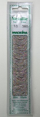 Madeira Perle No. 10 Metallic Hand Embroidery Thread, 20m Colour TWILIGHT 380