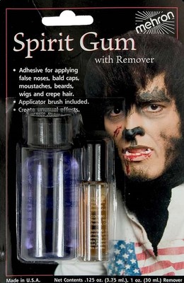 Beige Latex Witch Nose & Chin Prosthetic Set with Spirit Gum Adhesive & Remover