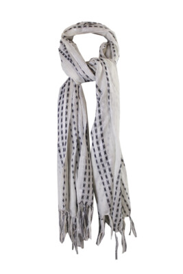 

Cejon White Metallic Delicate Ikat Wrap, Белый