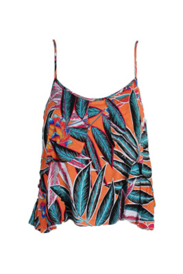 

Оранжевая майка Jack By Bb Dakota с рюшами и принтом Ida, Оранжевый