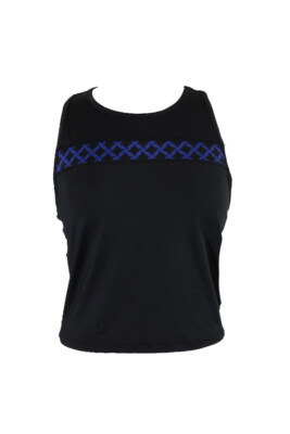 

Michael Michael Kors Black Blue Printed Active Crop, Черный