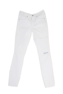 

Rachel Rachel Roy Белые джинсы скинни Live To Love с рваными лодыжками, Белый