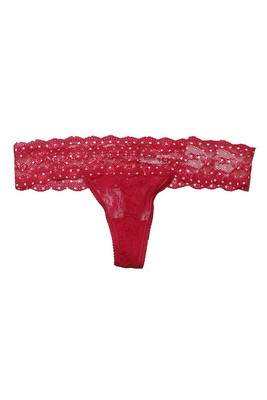 

Кружевные трусики-танга B.Temptd Raspberry Polka Dots Kiss, Розовый