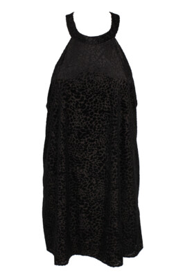 

Trixxi Deep Black T-Back Halter Neck Burnout Top, Черный