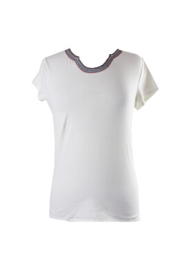 

Топ Tommy Hilfiger цвета слоновой кости с вышивкой и разрезом на вырезе  XS, Цвет слоновой кости