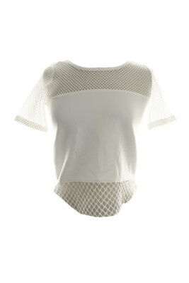 

Kiind Of New Белый топ с короткими рукавами и сетчатой вставкой  $ 69