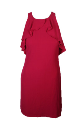 

Платье прямого кроя Jessica Simpson Rose без рукавов с оборками, Fuchsia