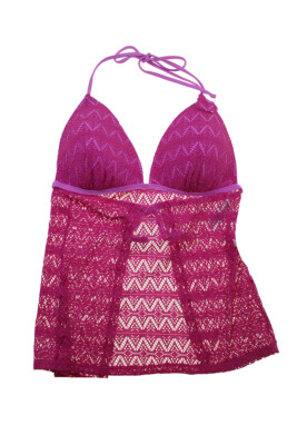 

Топ танкини Hula Honey Pink Lilac крючком с бретелью через шею, Фиолетовый