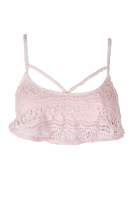 

Бикини-топ крючком Hula Honey Juniors Blush Little Wild One с ремешками