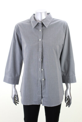 

Серая рубашка в клетку с рукавами 3/4 Charter Club, Grey