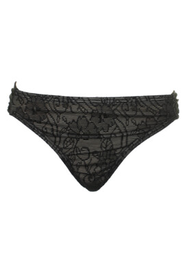 

Низ бикини California Waves Juniors Balck с боковыми вставками и кружевной накладкой, Черный