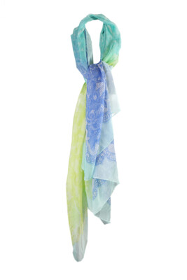 

Ceyon Turquoise Antique Lace Overlay Wrap