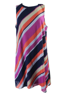 

Slny Pink Navy Fashions Платье прямого кроя в диагональную полоску, Розовый