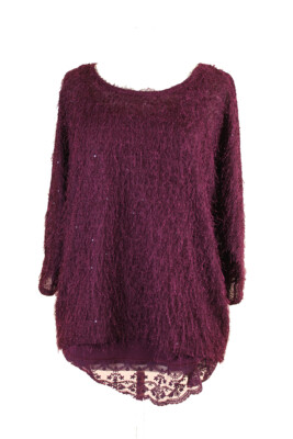 

Alfani Fresh Cranberry Вязаный Свитер с Ресницами и Рукавом «летучая мышь», Burgundy