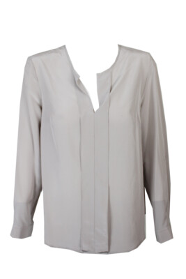

Anne Klein Heather Серая блуза с рюшами, Серый