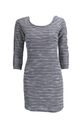 

Jessica Simpson New Black Marled Платье с длинными рукавами и отделкой из искусственной кожи  $ 59, Черный