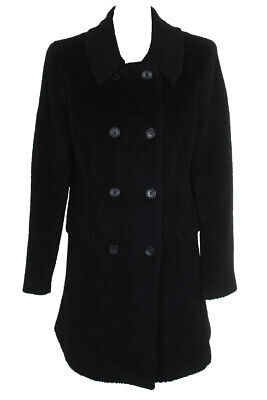 Черное двубортное полушерстяное пальто Dkny 10