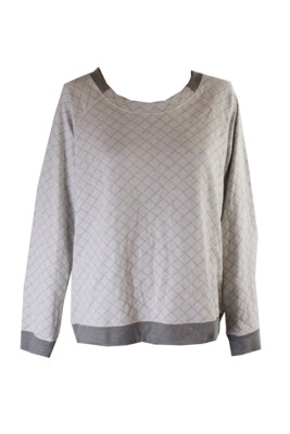 Alfani Светло-серый стеганый пижамный топ XS