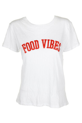 

Sub_Urban Riot Белая футболка с короткими рукавами и графическим принтом Food Vibes, Белый