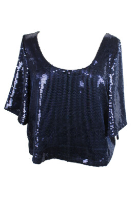 

Темно-синий топ с пайетками Free People Night Fever, Navy