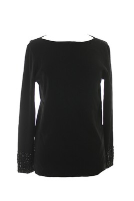 

Черный пуловер с вырезом «лодочкой» Alfani