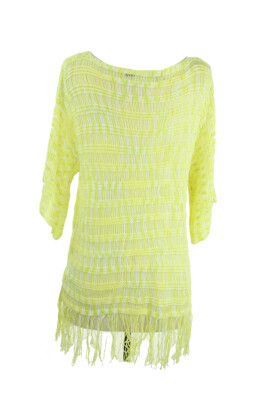 

Ny Collection New Pansy Fringe Hem Resort Poncho  $60, Желтый