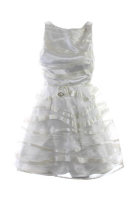 

Платье трапециевидной формы City Studio New Ivory Gold Juniors с блестками и полосками  $ 99, Цвет слоновой кости
