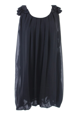 

American Rag New Black Blouson Dress без рукавов с плиссированным вырезом  $ 119, Черный