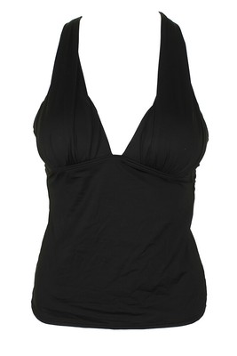 

Черный топ Tankini с бретельками через макраме и спиной Bar III