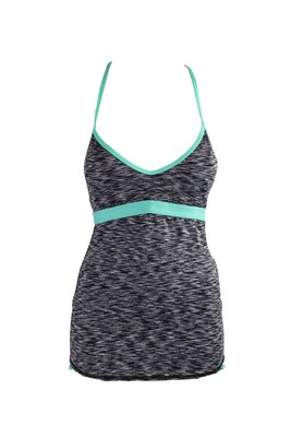 Серый топ-танкини Anne Cole Locker Heather Active M