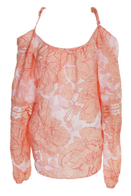 

Топ Guess Pink Orange со вставками крючком Orlando Scoop-Back, Розовый