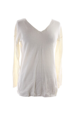 

Белый свитер с длинными рукавами и v-образным вырезом Bar Iii