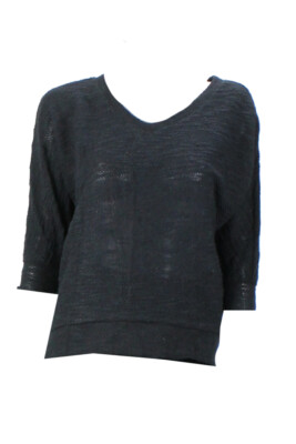 Kut From The Kloth New Black Dolman Top с рукавами 3/4 и V-образным вырезом XS $48