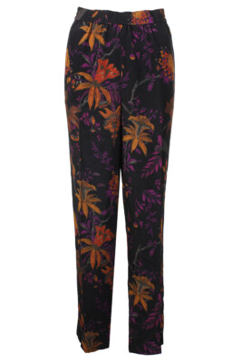 

Kobi Halperin Черные мягкие брюки с разноцветным цветочным принтом, Черный