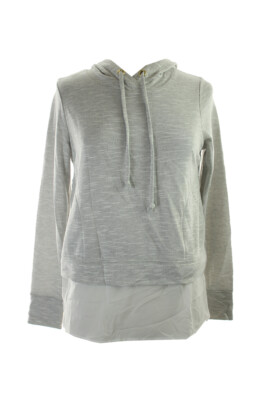 

Inc International Concepts Серая толстовка с многослойным шифоновым подолом, Grey
