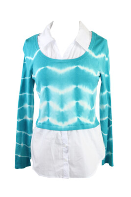 

Многослойный свитер Inc International Concepts New Teal Tie-Dye  $ 89,5