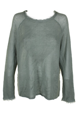 

Зеленый свитер с бахромой Rayne с длинными рукавами Lucky Brand Seafoam