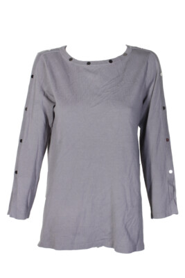 

Alfani Серый пуловер с серебристым декором Sweater, Grey