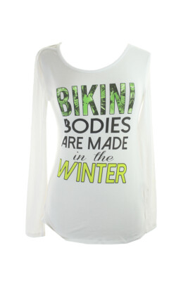 Материал Девушка-юниорка Белое бикини Боди с вырезом Футболка, Белый