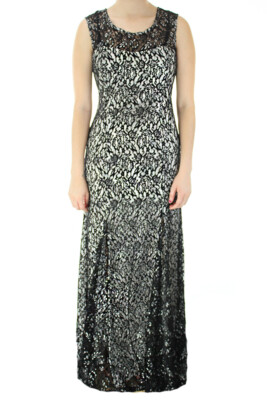 

Черно-белое блестящее кружевное платье с пайетками в сердечках, Черный