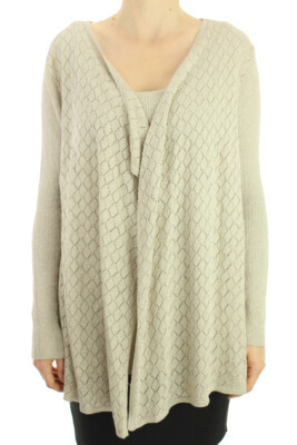 

Charter Club New Sand Pointelle Metallic Top с открытым передом  79,5 $, Tan