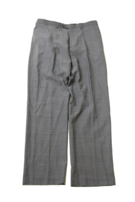 Alfani New Светло-серые текстурированные классические брюки 33W-32L $135, Grey