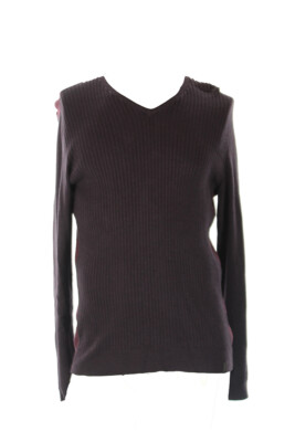 

Свитер Calvin Klein Plum в рубчик с V-образным вырезом спереди